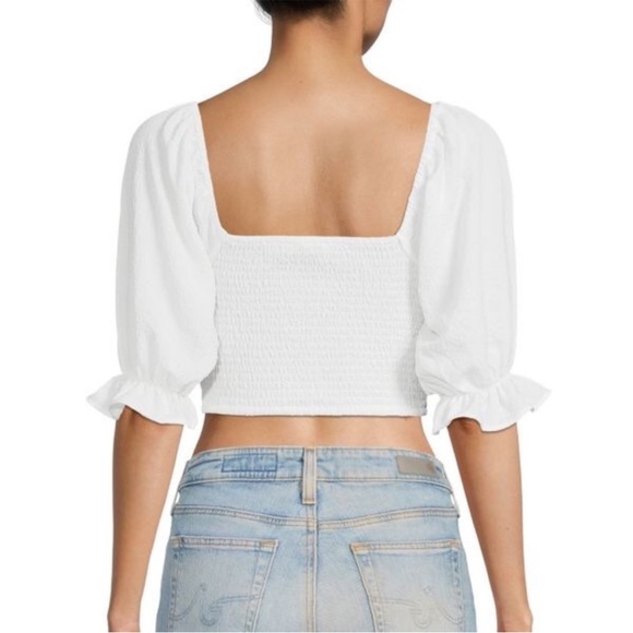 BCBGeneration Smocked Crop Rop - Picture 2 of 5